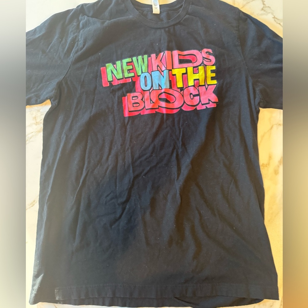 New Kids On The Block Graphic Tee Womens XL Black NKOTB Retro Band Shirt